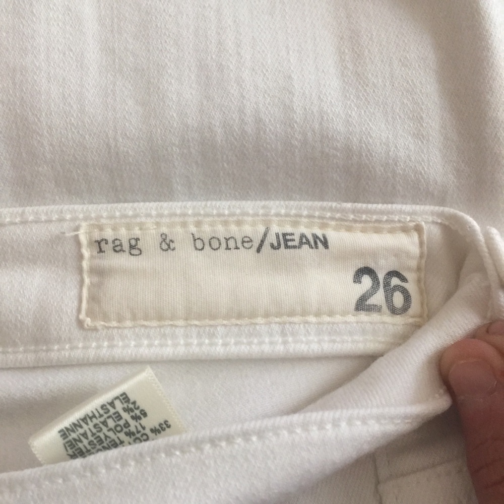 Rag & Bone The Skinny Jean In White- Size 26 - Picture 6 of 8